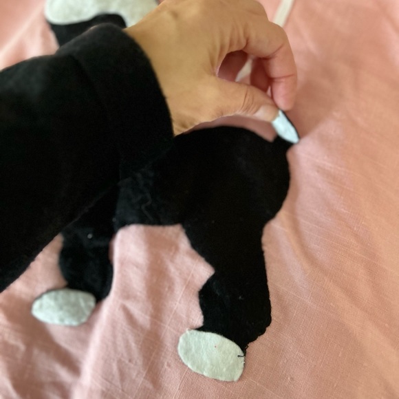 Doranle vintage handmade poodle skirt 50d girl costume authentic pink b&w - Picture 4 of 5